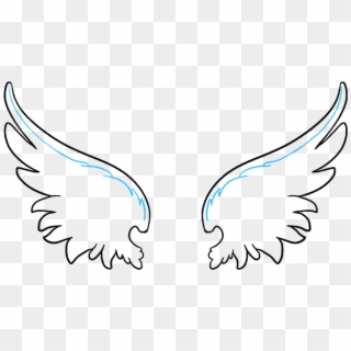How To Draw Angel Wings In A - Easy Bird Wings Drawing, HD Png Download -  678x600(#2306974) - PngFind