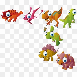 Dinosaurs Clipart Toy Dinosaur - Dinosaurs With Big Eyes, HD Png Download