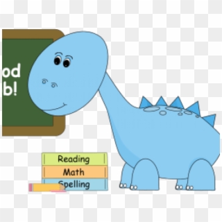 Dinosaur Clipart Friend - Dinosaur At School Cartoon, HD Png Download