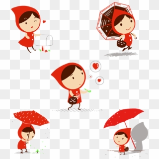 Red Riding Hood Clipart Ridign - Little Red Riding Hood Characters Png, Transparent Png