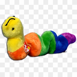 Ty Beanie Buddies Inch The Worm Stuffed Animal - Rainbow Worm Beanie Baby Transparent, HD Png Download