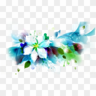 Flower Images Png Arts Transparent Background - Abstract Flowers Png Png, Png Download