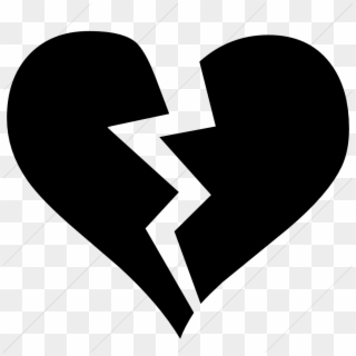 Broken Heart Clipart Emoji Pencil And In Color Broken - Black Broken Heart Png, Transparent Png