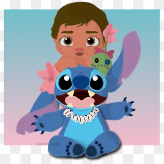 Thinking About Baby Moana And Stitch Together Makes - Baby Moana And Stitch, HD Png Download