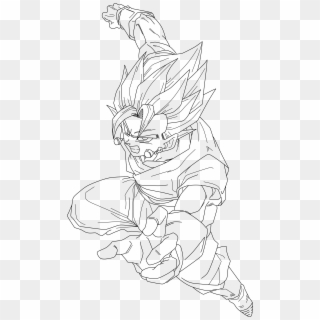 12 Vegito Lineart Ssgss For Free Download On Ayoqq - Dbz Coloring Pages Vegito, HD Png Download