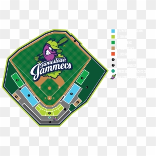 Jamestown Jammers Home Stadium - New York Collegiate Baseball League Team Map, HD Png Download