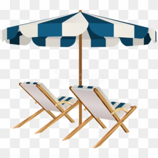 Free Png Download Beach Chairs And Umbrella Clipart, Transparent Png
