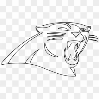Download Carolina Panthers Coloring Pages - Panthers Logo Coloring Page, HD Png Download