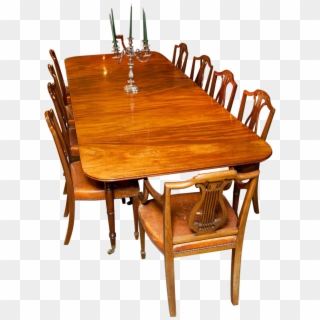 A Rare English Antique Mahogany Campaign Dining Table, HD Png Download