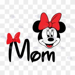 Minnie And Mickey Mouse Christmas Free Png Clip Art - Minnie Mouse Face, Transparent Png