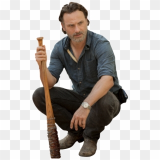 Renlo > Negans-dick Andrew Lincoln, Rick Grimes, The - Twd Rick With Lucille, HD Png Download