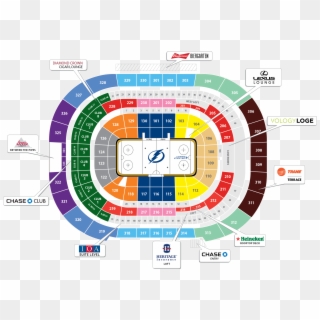 Amalie Arena Parking Transparent Background - Amalie Arena Chase Club Seating Chart, HD Png Download