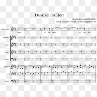 Dank Sei Dir Herr - Dear Lord And Father Of Mankind Sheet Music, HD Png Download