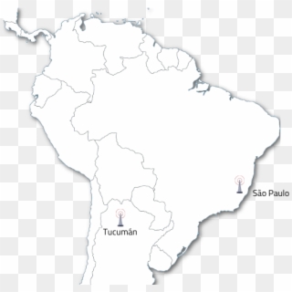 South America Map Highlighting Guyana, HD Png Download