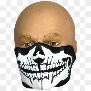 Skull Mask Half Face , Png Download - Half Face Mask Skeleton, Transparent Png