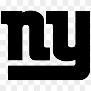 New York Giants Logo Black And Ahite - New York Giants Drawing, HD Png Download