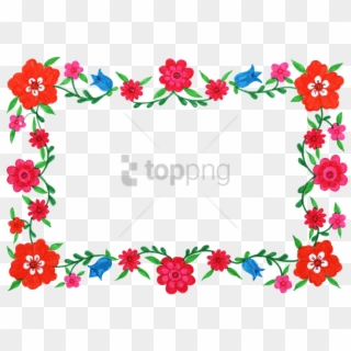 Free Png Colorful Floral Design Png Png Image With - Rectangle Floral Design Frame, Transparent Png