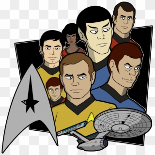 2500 X 2503 3 - Uss Enterprise Star Trek Cartoon, HD Png Download