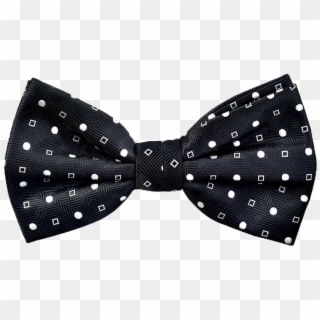 Printed Brandon Bow Tie In Black - Bow Tie Dotted, HD Png Download
