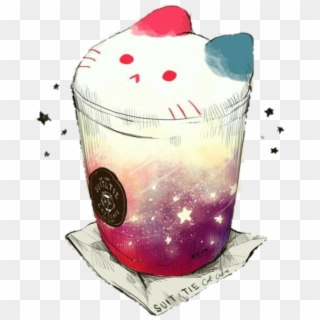 #cup #milk #shake #cat - Милые Картинки Для Срисовки, HD Png Download