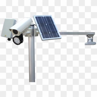 Flood Early Warning System - Cctv Camera With Solar Panel, HD Png Download
