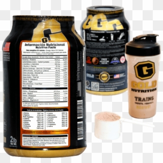 Proteina Whey Ripped Gold Nutrition Medidor Polvo2 - Bottle, HD Png Download