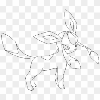 Glaceon - Line Art, HD Png Download
