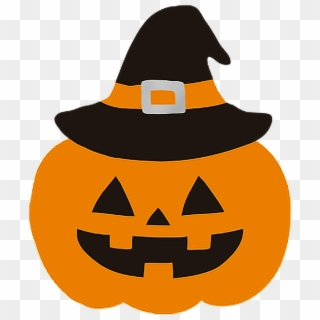 #halloween #cute #trickortreat #pumpkin #hat #colorful - Jack-o'-lantern, HD Png Download