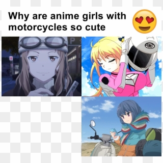 Anime Girls With Motorcycles - Cartoon, HD Png Download