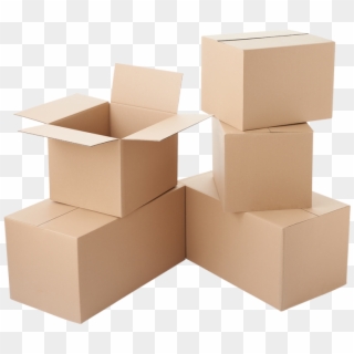 Carton Clipart Card Board - Cardboard Boxes Drawing, HD Png Download