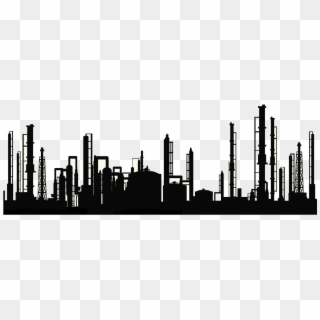 Oil Refinery Pipe - Factory Silhouette Png, Transparent Png