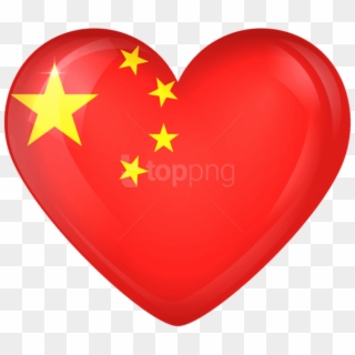 Free Png Download China Large Heart Flag Clipart Png - China Africa Relations, Transparent Png
