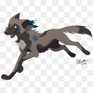 Running Animation Colored Wolf, HD Png Download