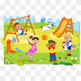19 Playground Clipart Huge Freebie Download For Powerpoint - Children Playing In The Park Clipart, HD Png Download