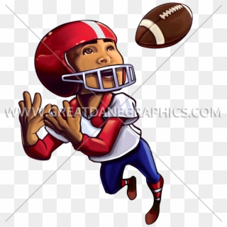 Clip Black And White Stock Techflourish Collections - Cartoon Football Player Catching, HD Png Download
