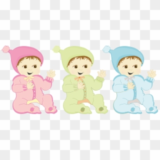 Happy Baby Onesie Pink Green Blue Boy Girl Hat - Bebes Rosa E Azul Png, Transparent Png