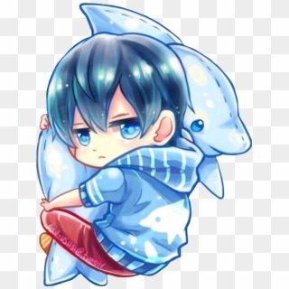 Anime Boy Cute Shark Adorable Babyshark Kawaii Png - Free Anime Chibi, Transparent Png