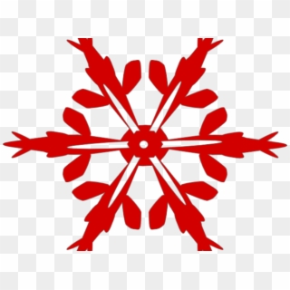 Snowflake Clipart Red - Red Snow Png, Transparent Png