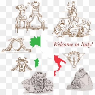 Welcome To Italy Png Image - Italy Map Transparent Background, Png Download