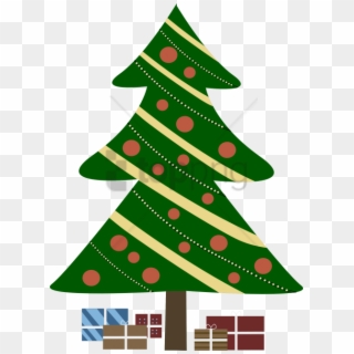 Free Png Christmas Tree Png Image With Transparent - Cartoon Christmas Tree With Presents, Png Download