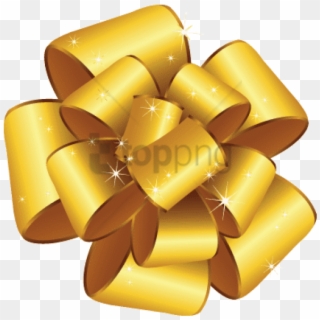 Free Png Gold Gift Bow Png Png Image With Transparent - Gold Christmas Bow Clipart, Png Download