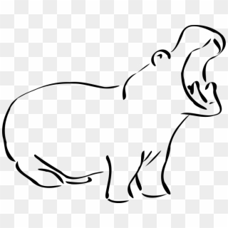 Download Clip Art Black And White Download Hippo Transparent Hippo Clipart Cute Hd Png Download 790x726 1723392 Pngfind