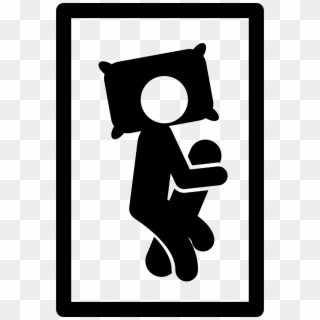 Man Lying On A Single Bed From Top View Comments - Icon, HD Png Download