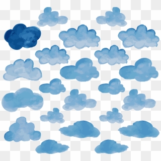 Jpg Freeuse Cloud Blue Euclidean Watery Clouds Transprent - Blue, HD Png Download