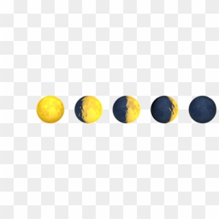 Emoji Emojis Moon Moons Yellow Black Line Credits Png - Circle, Transparent Png