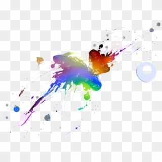 Splat Paint Rainbow Png Clipart - Graphic Design, Transparent Png