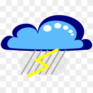 Cloud Flash Rain Free Vector Graphic On - Roaring Thunder Clip Art, HD Png Download
