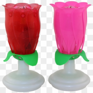 Rose Flower Music Birthday Candle,birthday Candle,round - Flowerpot, HD Png Download