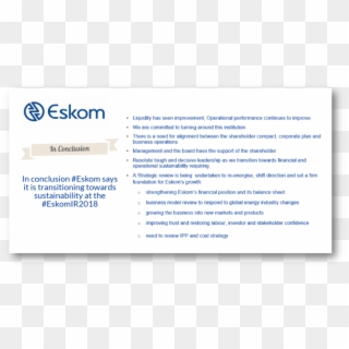 Eskom Hld Soc Ltdverified Account - Eskom, HD Png Download