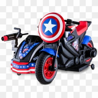 Marvel Captain America Motorcycle And Side Car - Captain America Car Toy, HD Png Download